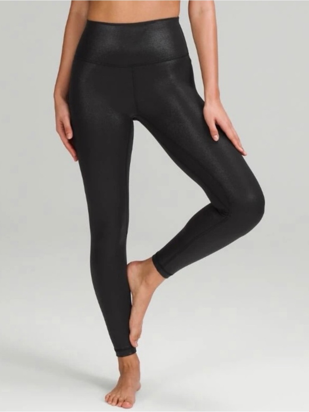 Lululemon Align High-Rise Pant Sz 6/25" *Shine In Radiate Foil Print Black